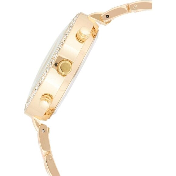 Women\'s Alloy Pink Dial Bracelet Watch Gold-Tone Classic Elegant Timepiece main image 4
